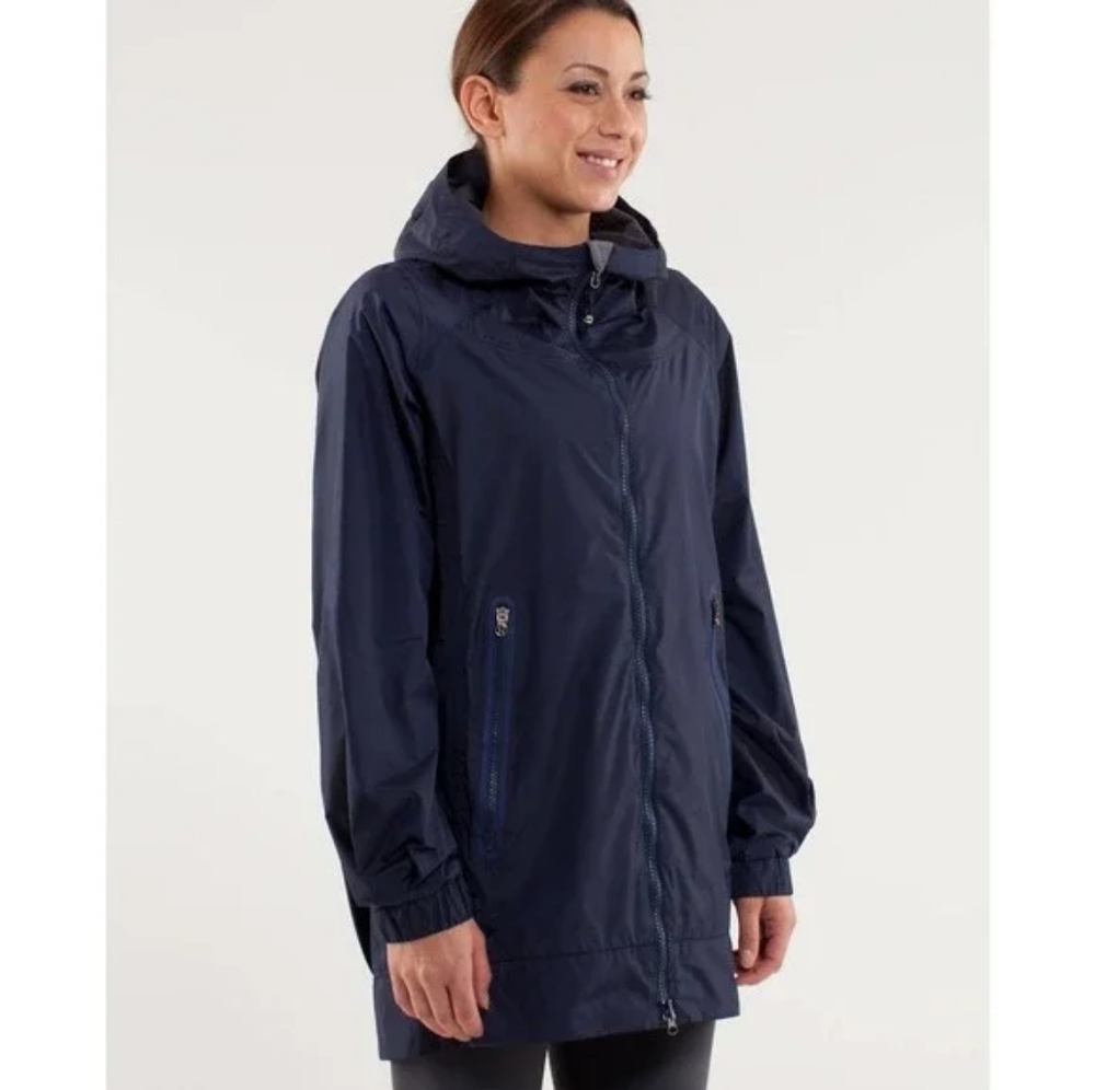 Lululemon No Rain No Gain Jacket Sz 4 Black